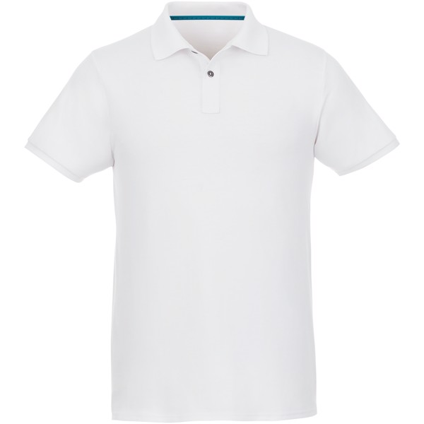 Beryl short sleeve men's organic recycled polo - White / XS