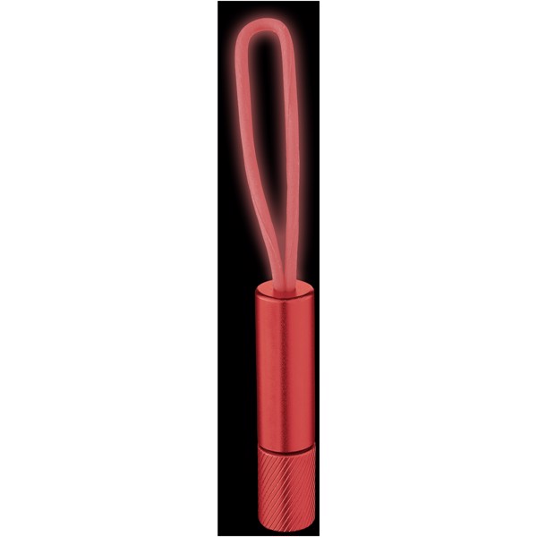 Llavero LED con correa reflectante "Merga" - Rojo