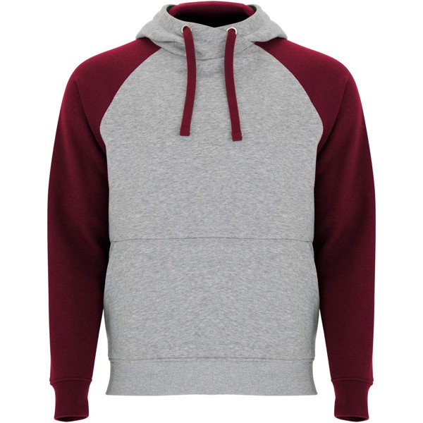 Badet unisex two-tone hoodie - Heather Grey / Garnet / 2XL