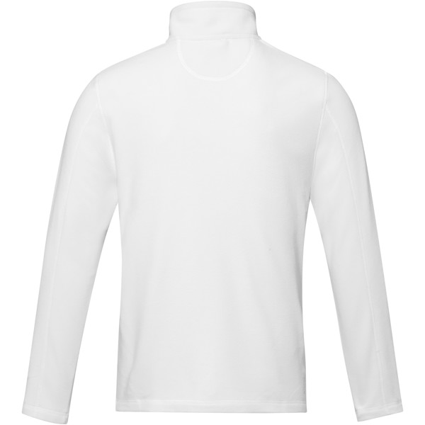 Amber men's GRS recycled full zip fleece jacket - White / XL