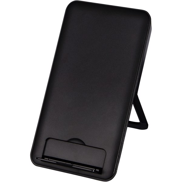 Base de carga inalámbrica de plástico reciclado de 10 W con soporte para teléfono "Loop"