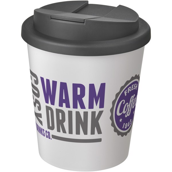 Americano® Espresso vaso 250 ml con tapa antigoteo - Blanco / Gris