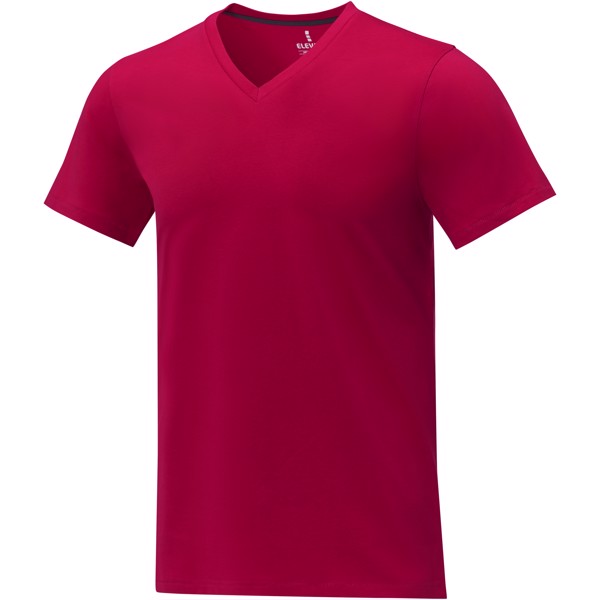 Somoto short sleeve men's V-neck t-shirt - Red / L