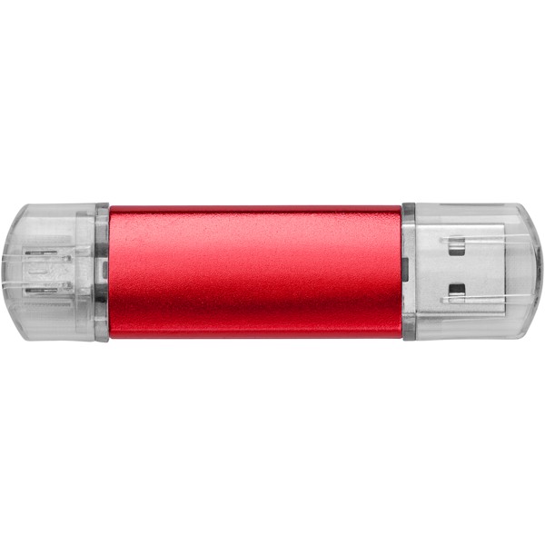 Rotační kovové USB OTG - Červená s efektem námrazy / 1GB