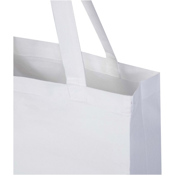 Odisha 180 g/m² OCS organic full gusset tote bag 14L - White