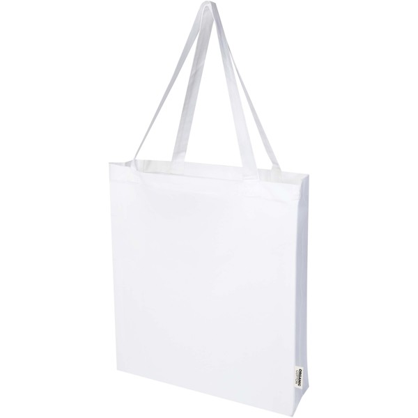 Odisha 180 g/m² OCS organic full gusset tote bag 14L - White