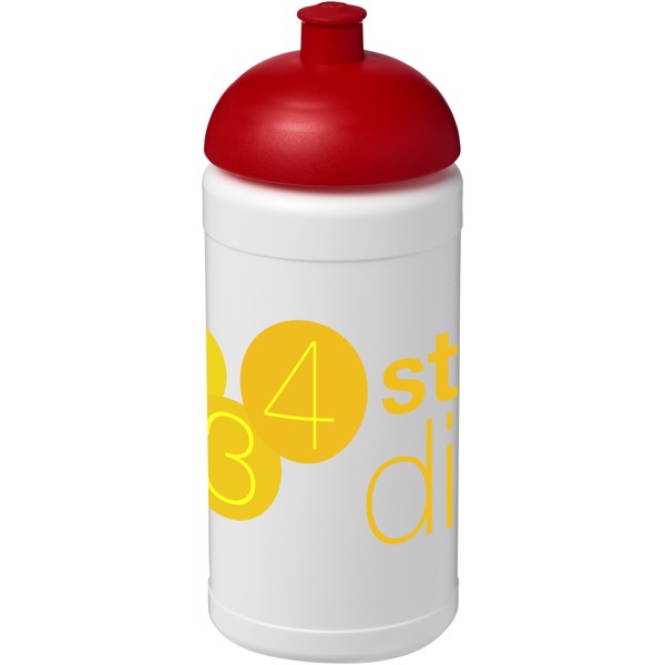 Sportovní láhev s kupolovitým víčkem Baseline® Plus 500 ml - Bílá / Červená s efektem námrazy