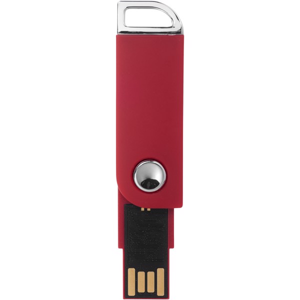 Otočné obdélníkové USB - Červená s efektem námrazy / 2GB