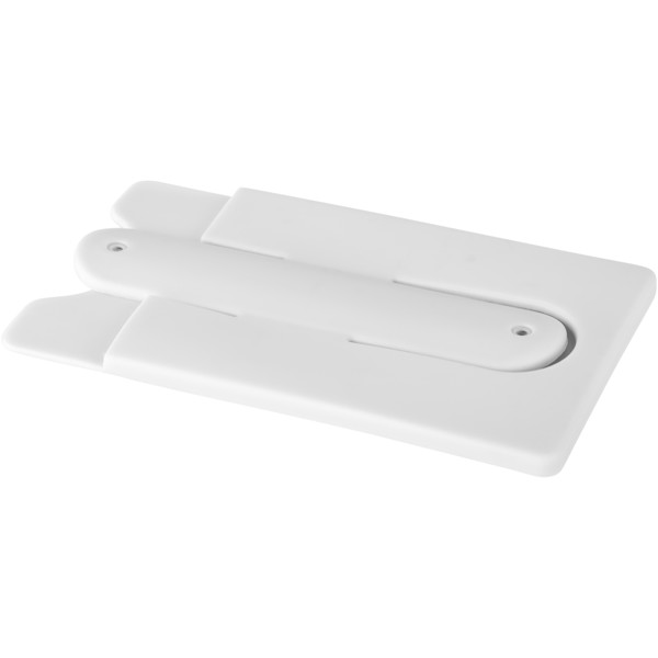 Stue silicone smartphone stand and wallet - White
