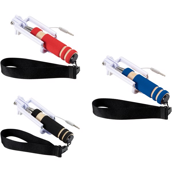 Snaps mini selfie stick with wrist strap - Solid black