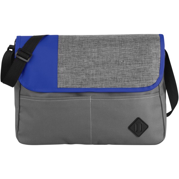 Offset messenger bag - Grey / Royal blue