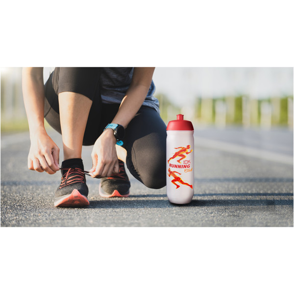 HydroFlex™ 750 ml squeezy sport bottle - Red / Transparent White