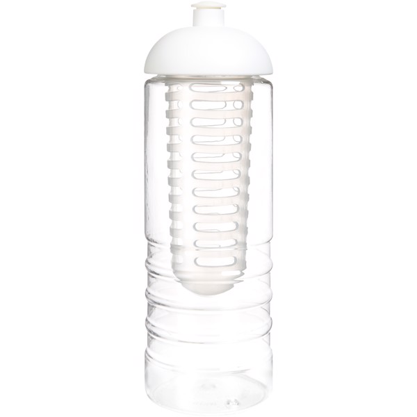 H2O Active® Treble Bidón deportivo e infusor con tapa Dome de 750 ml - Transparente / Blanco