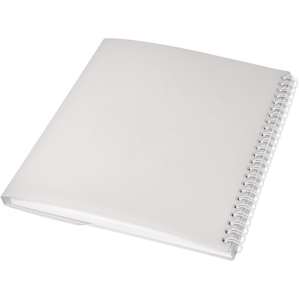 Curve A5 notebook - Frosted clear / White