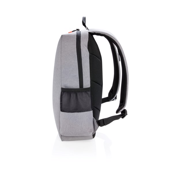 Lima 15.6" RFID & USB laptop backpack - Grey / Orange