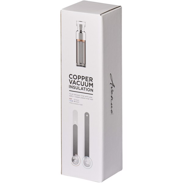 Thor 650 ml copper vacuum insulated sport bottle - White