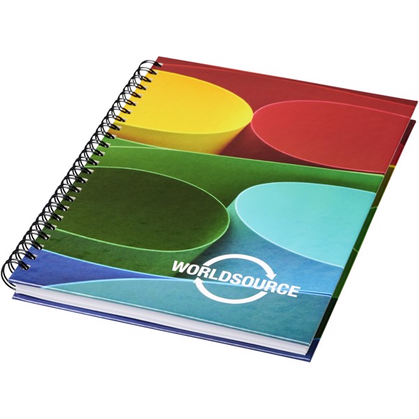 Wire-o A6 notebook hard cover - White / Solid black