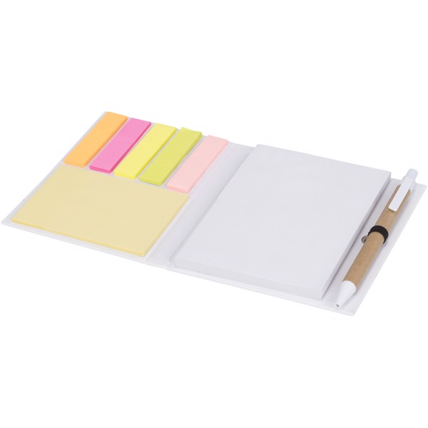 Colours combo pad with pen - White