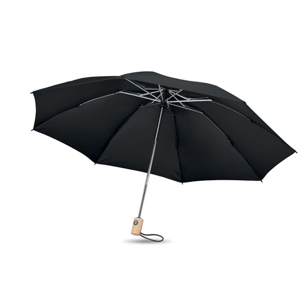 23 inch 190T RPET umbrella Leeds - Black
