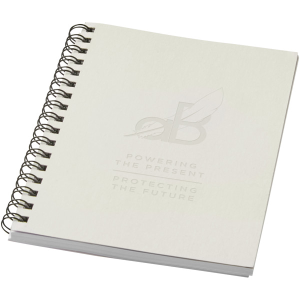 Desk-Mate® A6 colour spiral notebook - Ivory White