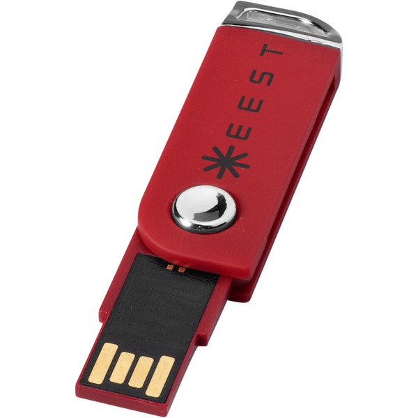 Otočné obdélníkové USB - Červená s efektem námrazy / 2GB