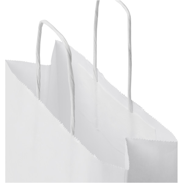 Kraft 80 g/m2 paper bag with twisted handles - 18 x 8 x 21 cm - White