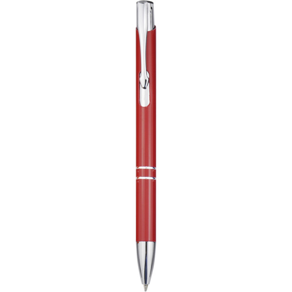 Moneta recycled aluminium ballpoint pen (black ink) - Red