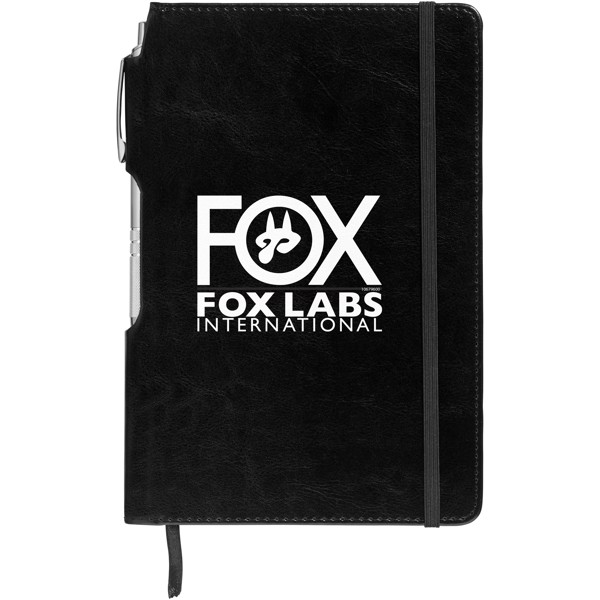 Panama A5 Hard Cover Notizbuch mit Stift - schwarz