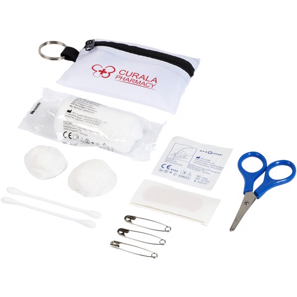 Valdemar 16-piece first aid keyring pouch - White