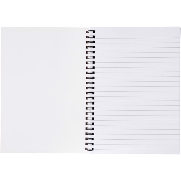 Desk-Mate® A5 notebook synthetic cover - White / Black