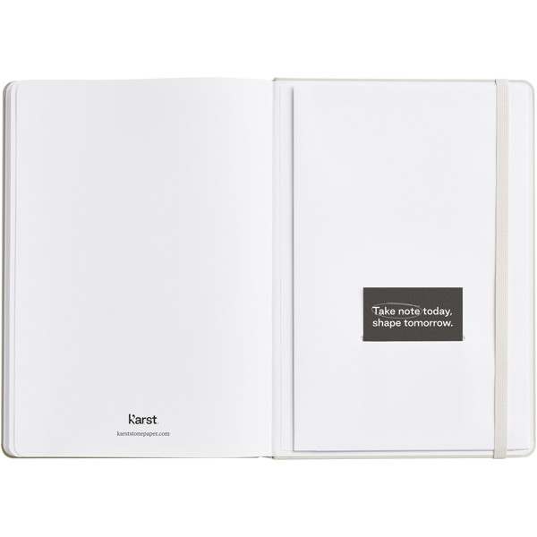 Karst® A5 stone paper hardcover notebook - lined - Black