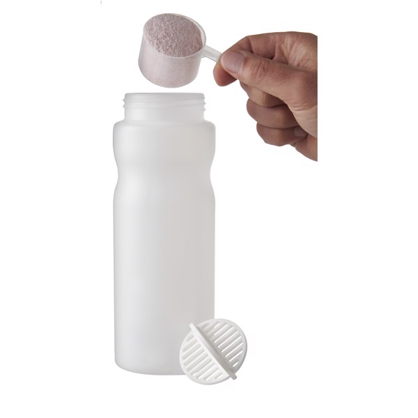 Baseline Plus 650ml šejkrová lahev - Červená s efektem námrazy / Čirá s efektem námrazy