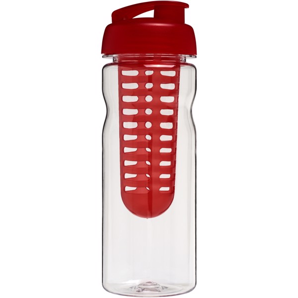 Láhev s infuzérem avyklápěcím víčkem Base Tritan™ 650 ml - Průhledná / Červená s efektem námrazy