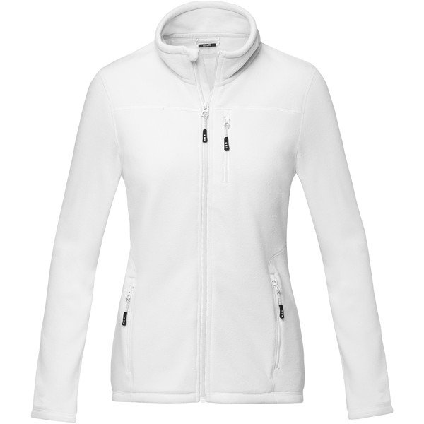 Amber women's GRS recycled full zip fleece jacket - White / 2XL