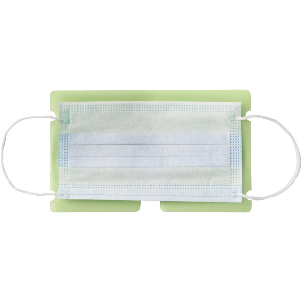 Madden fold-up face mask wallet - Transparent lime
