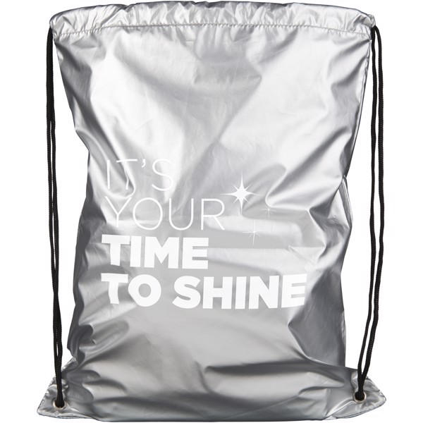 Be Inspired shiny drawstring backpack