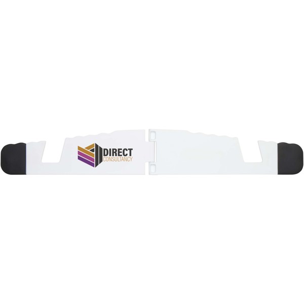Buna recycled plastic foldable tablet and phone stand - White