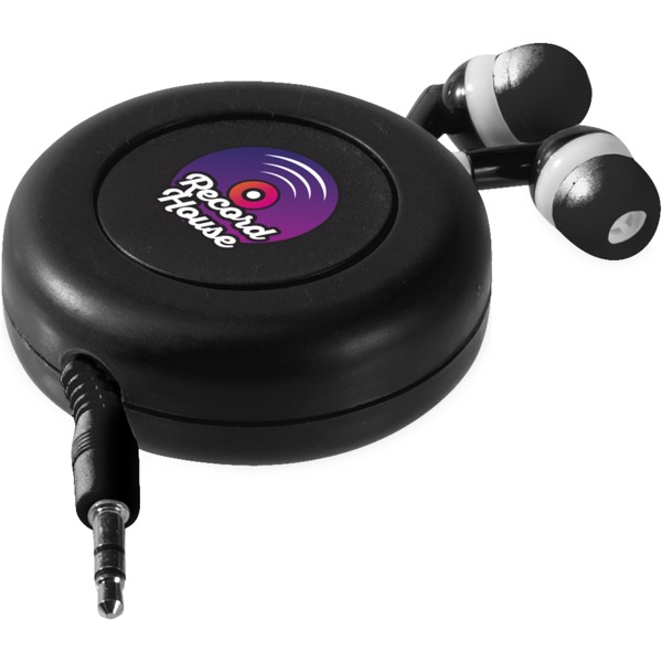 Reely retractable earbuds - Solid black