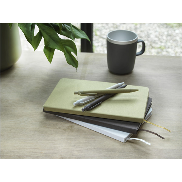 Fabianna crush paper ballpoint pen (black ink) - White