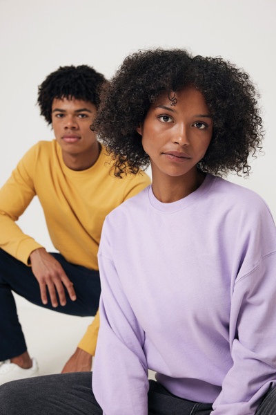 IQONIQ Zion recycled cotton crew neck - Ochre Yellow / XS