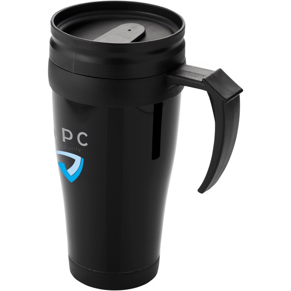 Daytona 400 ml insulated mug - Solid black