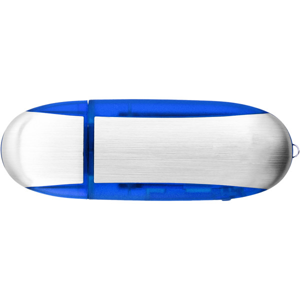 Memoria USB 'OVAL' - Azul oscuro / Plateado / 8GB