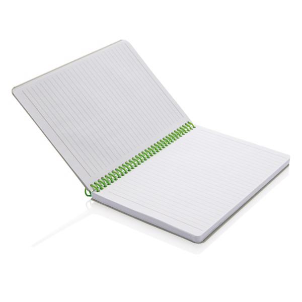 Deluxe A5 notebook with spiral ring