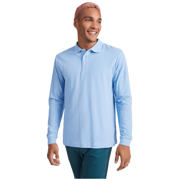 Estrella long sleeve men's polo - White / S