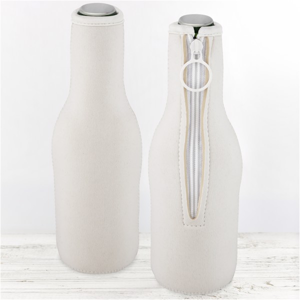 Fris recycled neoprene bottle sleeve holder - White
