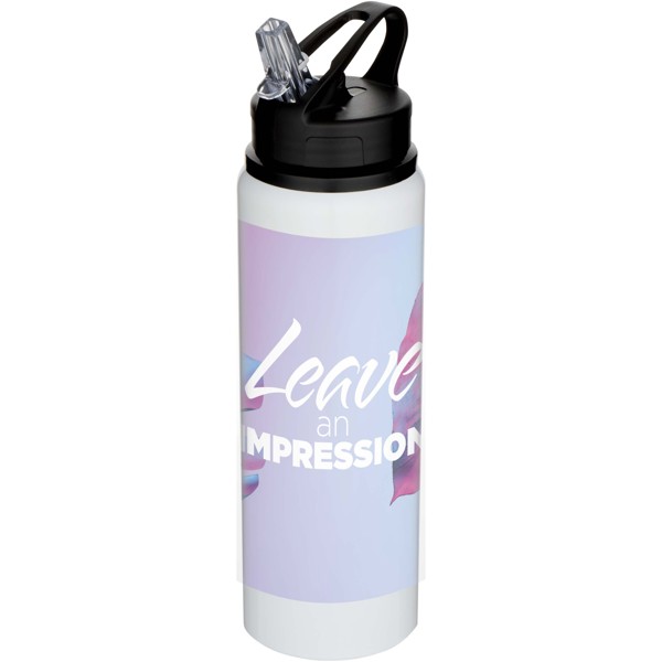 Fitz 800 ml RCS recycled single wall stainless steel water bottle - White