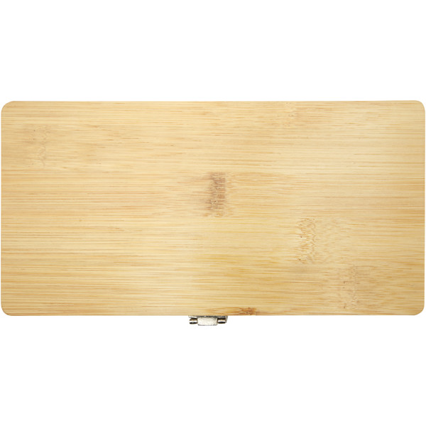 Rivet 19-piece bamboo/recycled plastic tool set