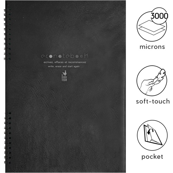 EcoNotebook NA4 with PU leather cover