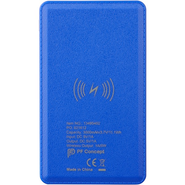 Phase 3000 mAh wireless power bank - Royal blue