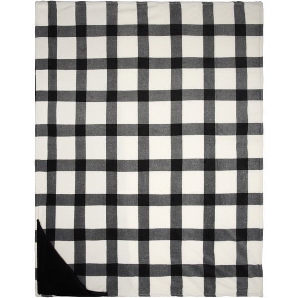 Buffalo ultra plush plaid blanket - White